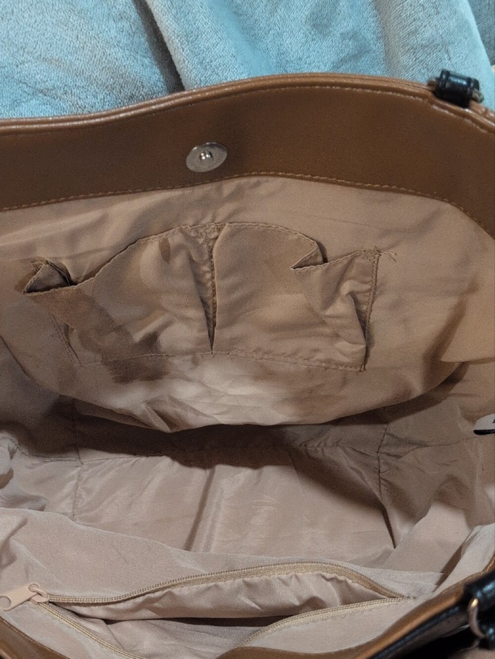 Nine West Black and Brown Two-Tone Tote - Picture 4 of 6